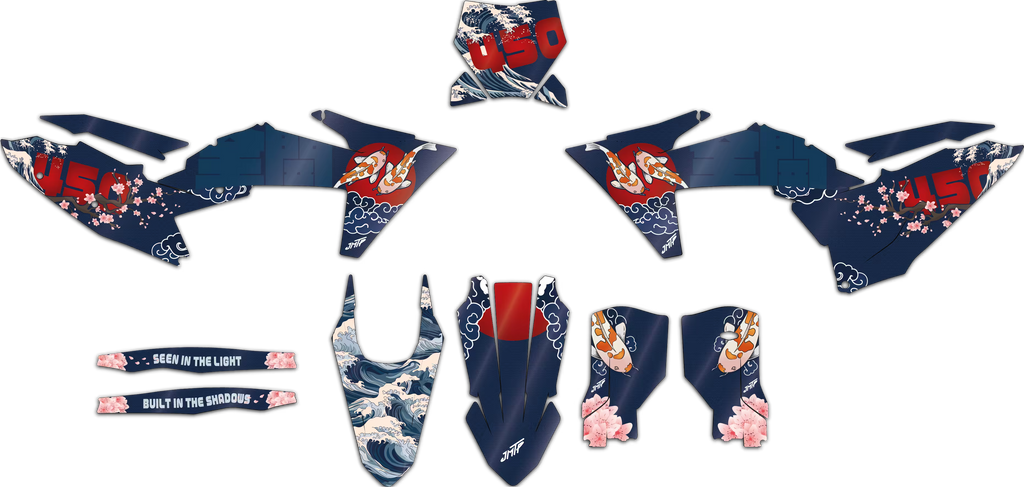 Unfolded view of decal "Kanagawa"