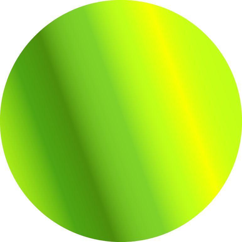A circular color swatch showing a gradient of bright lime green to yellow on a slate blue-gray background.