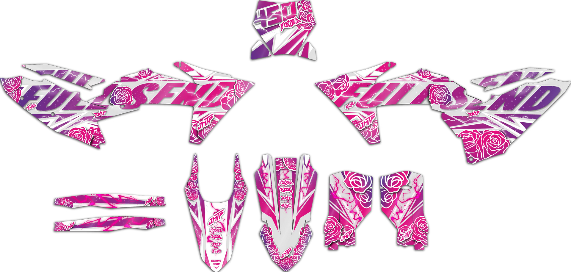 Unfolded view of decal "Velora"