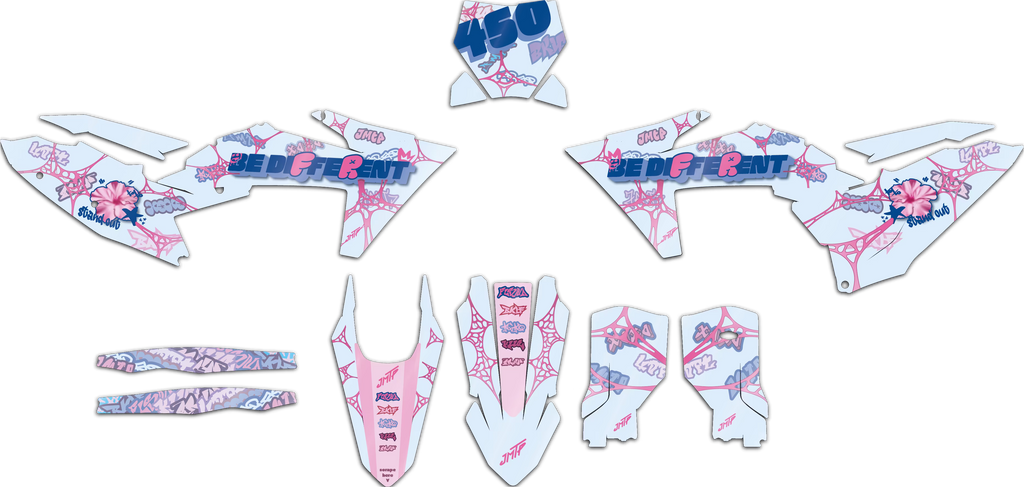 Unfolded view of decal "Gum