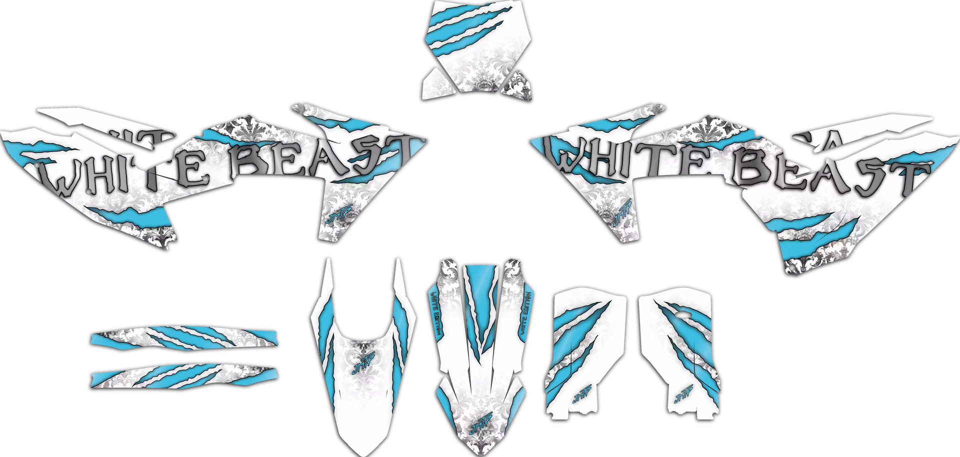 Unfolded view of decal Monstruo