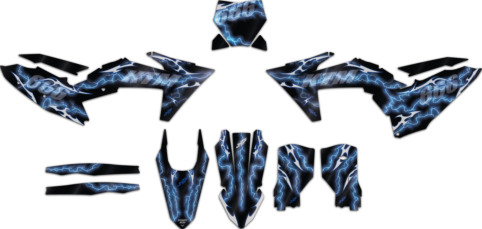 Unfolded view of decal "Shango"